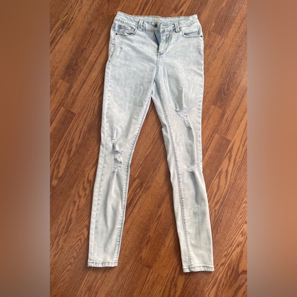 True Craft Light Blue Ripped Skinny Jeans